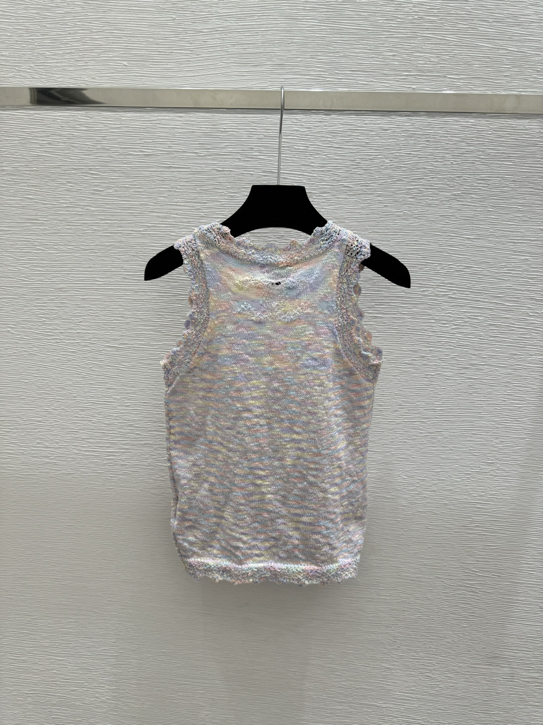 🆕CH家🆕  春夏新款 纯色简约圆领针织背心颜色：粉色尺码：36.38.40