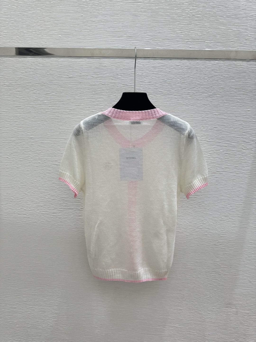 🆕CH家🆕  春夏新款 撞色简约圆领针织短袖开衫颜色：粉色 蓝色 黄色尺码：36.38.40