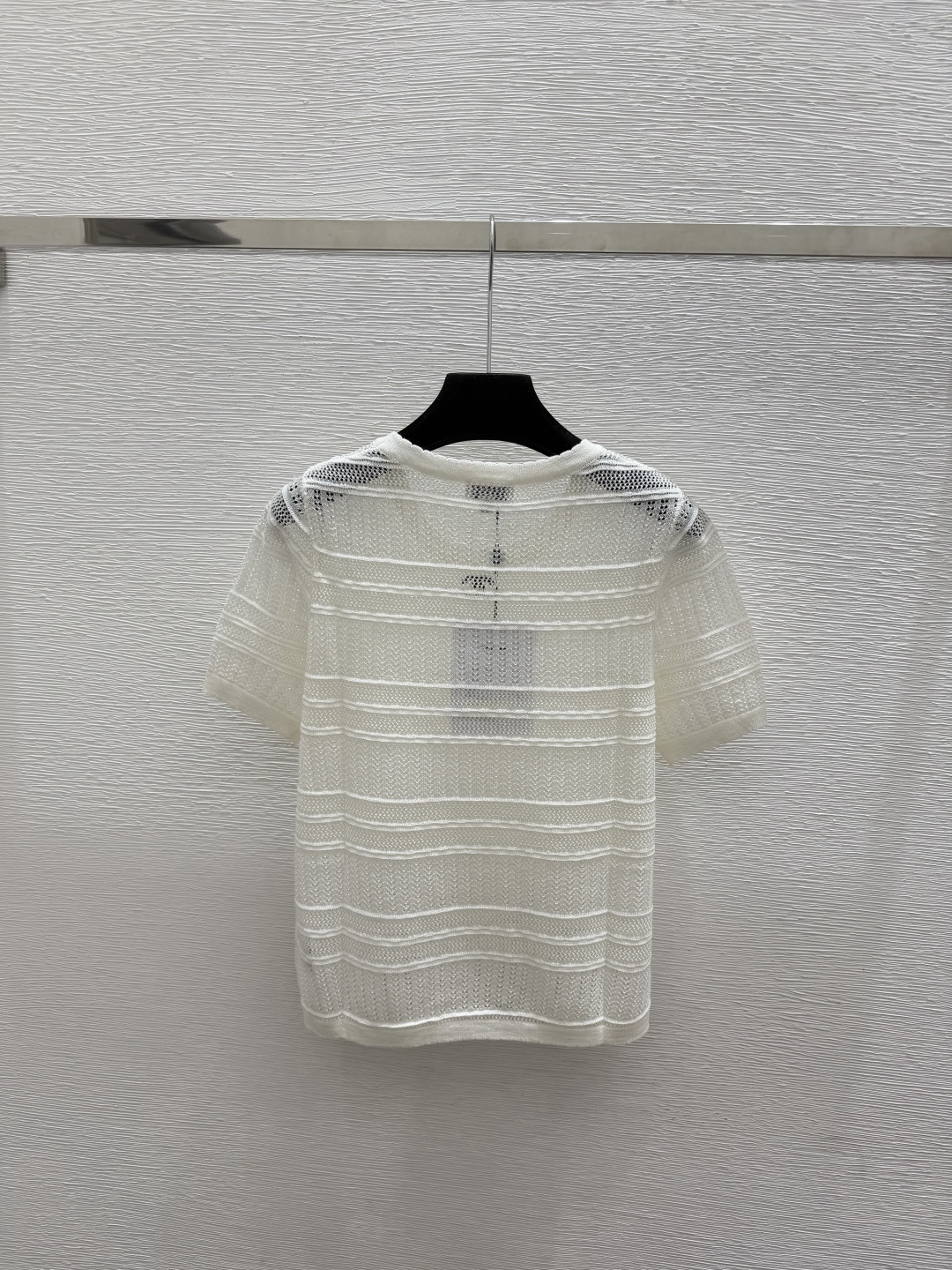 🆕CH家🆕  春夏新款 纯色简约圆领针织短袖颜色：白色 灰色尺码：36.38.40