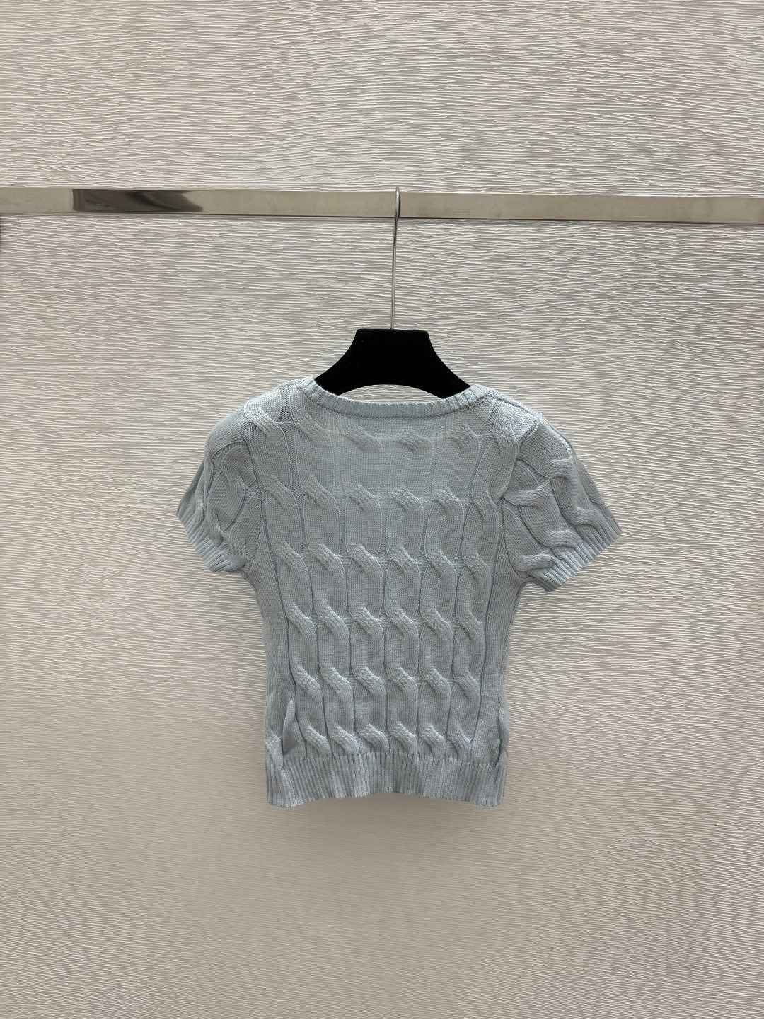 🆕CH家🆕  春夏新款 撞色蝴蝶结圆领针织短袖颜色：粉色 蓝色尺码：36.38.40
