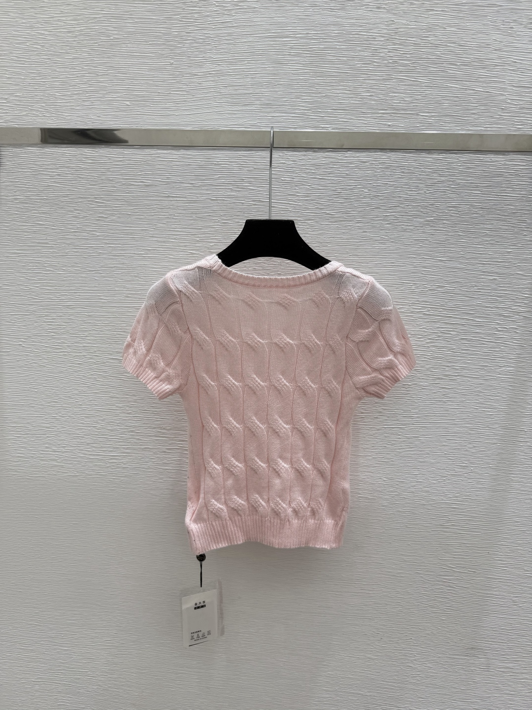 🆕CH家🆕  春夏新款 撞色蝴蝶结圆领针织短袖颜色：粉色 蓝色尺码：36.38.40