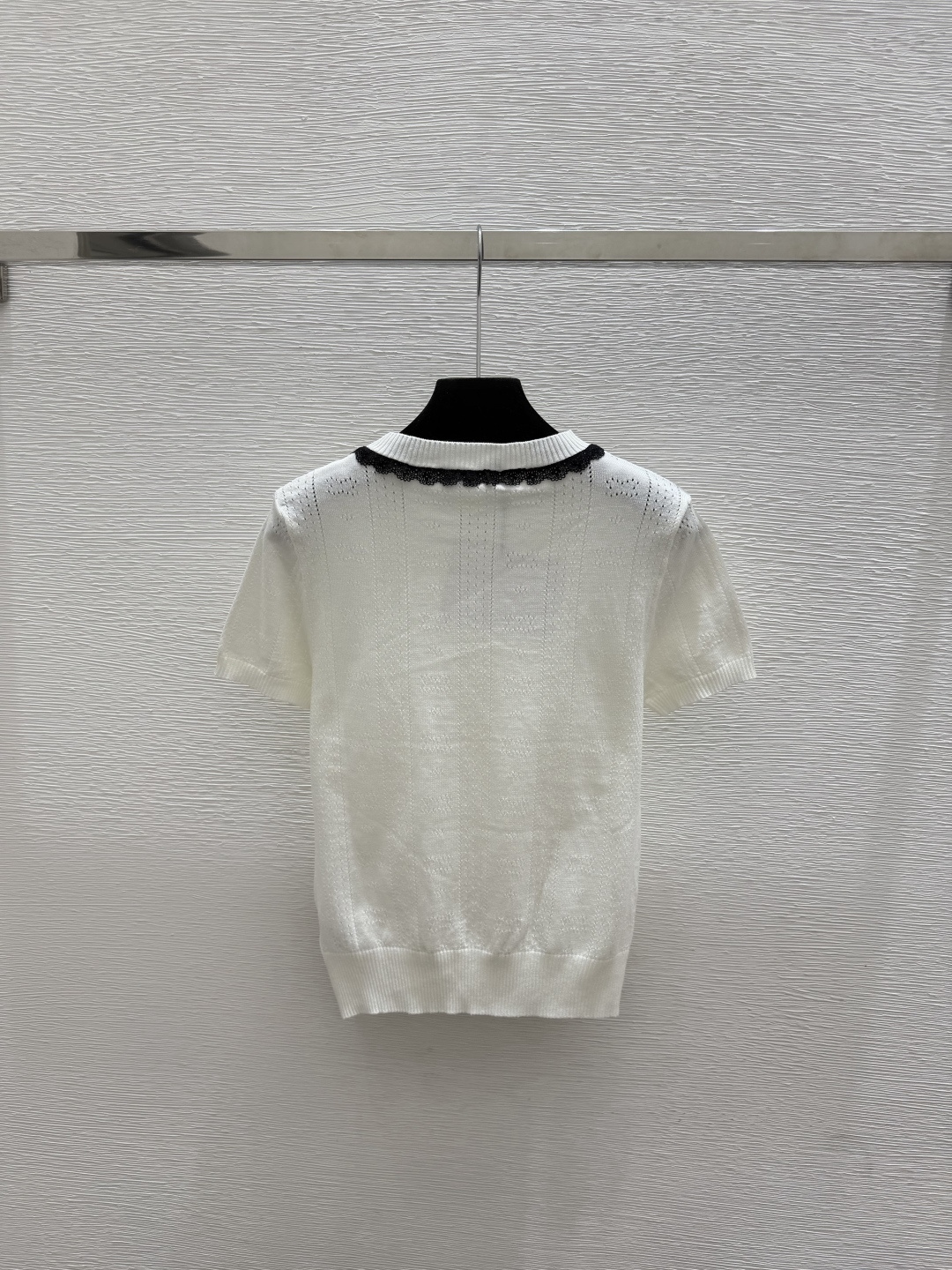 🆕ANN家🆕  春夏新款 撞色花边圆领针织短袖颜色：白色 粉色尺码：36.38.40