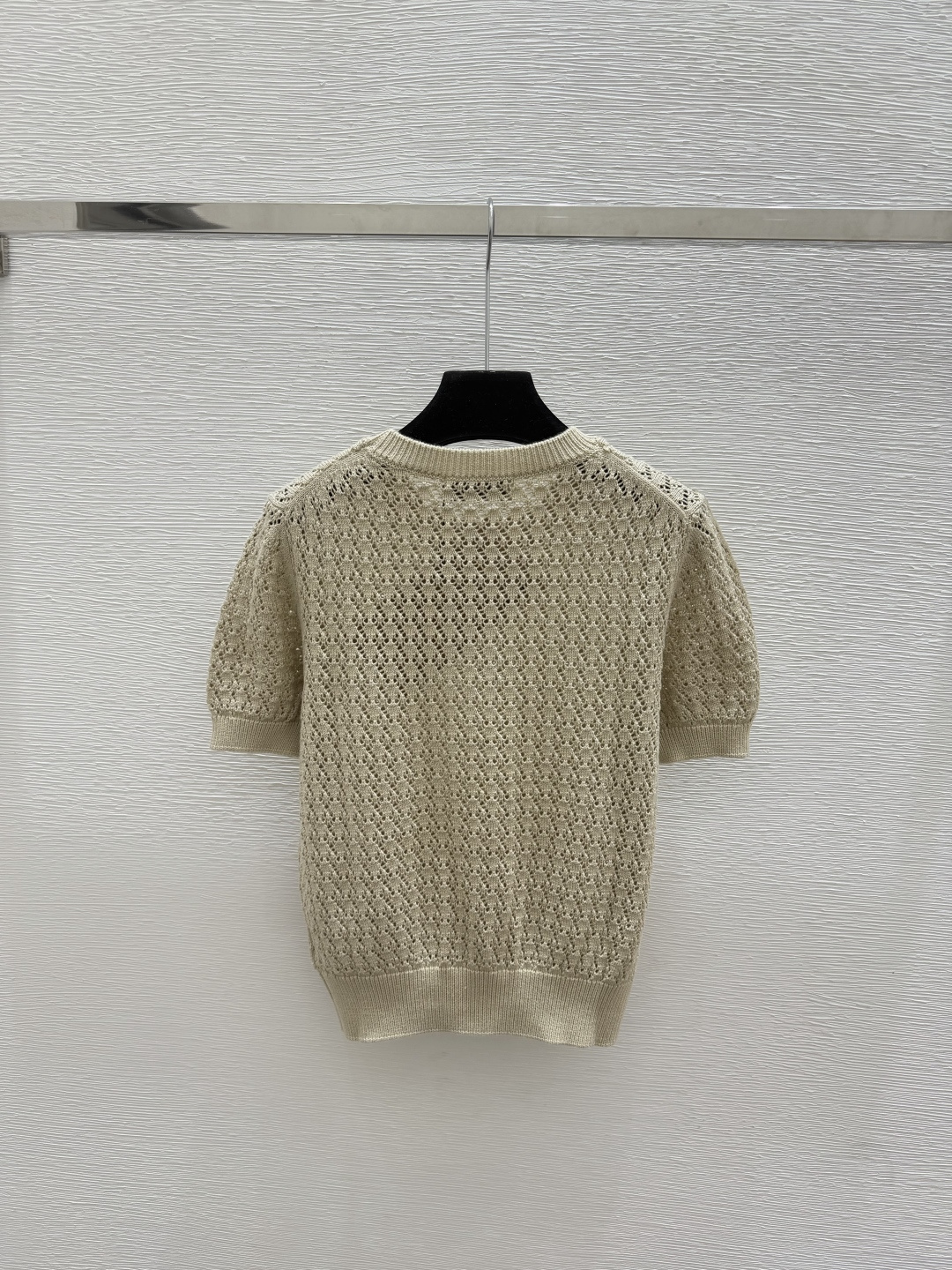 🆕M家🆕  春夏新款 纯色简约圆领针织短袖颜色：杏色 黄色尺码：36.38.40