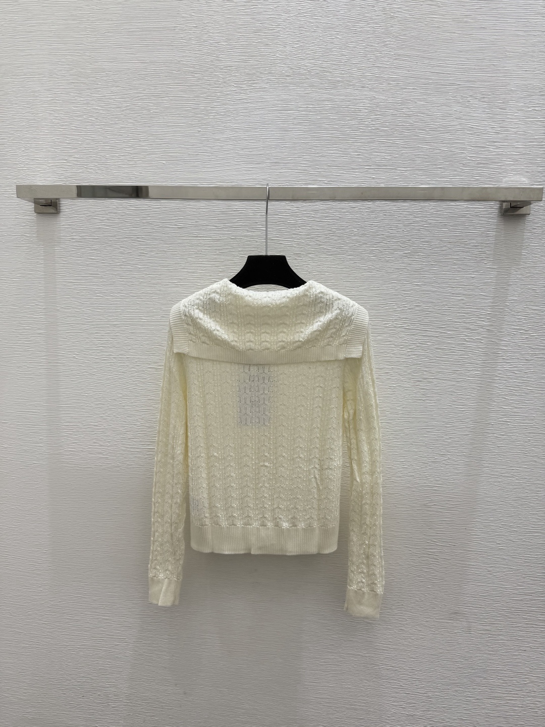 🆕D家🆕  春夏新款 纯色简约海军领针织长袖开衫颜色：白色尺码：36.38.40