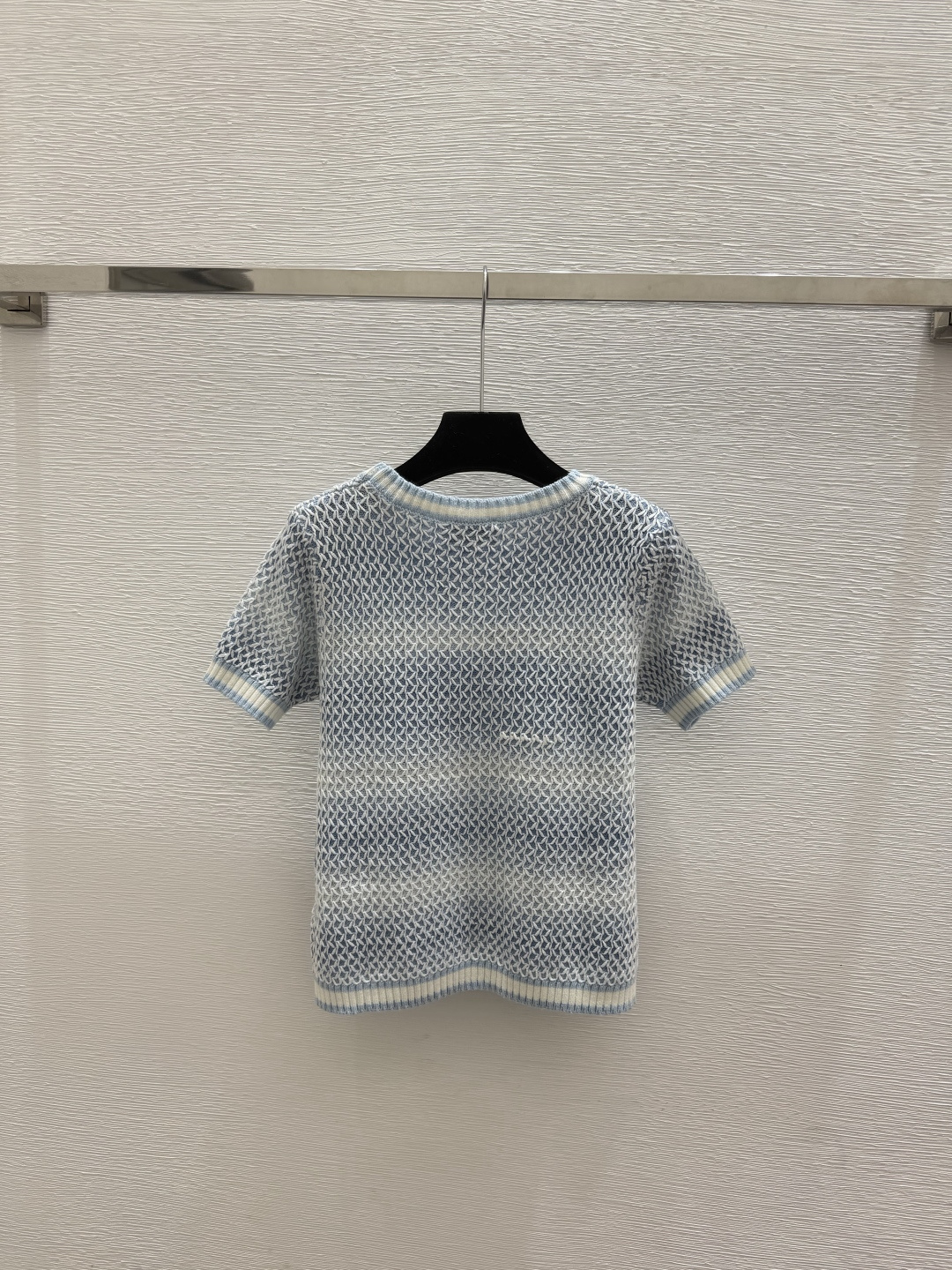 🆕CH家🆕  春夏新款 撞色简约圆领针织短袖颜色：粉色 蓝色尺码：36.38.40