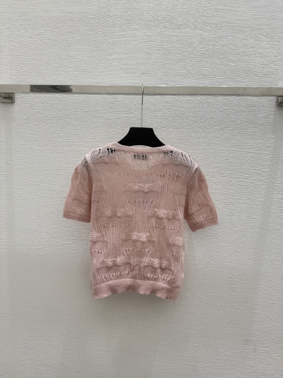 🆕CH家🆕  春夏新款  纯色花卉圆领针织短袖颜色：粉色 蓝色尺码：36.38.40