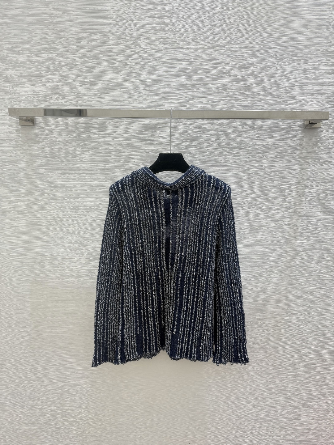 🆕CH家🆕  春夏新款 纯色翻领针织长袖开衫颜色：黄色 灰色尺码：36.38.40