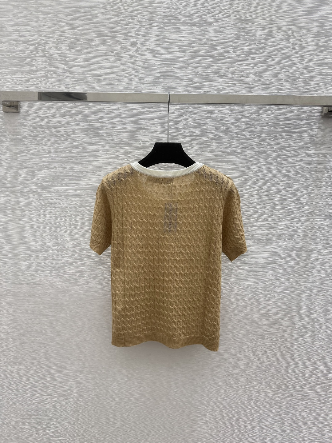 🆕PO家🆕  春夏新款 撞色简约圆领针织短袖颜色：卡其 灰色 宝蓝尺码：36.38.40