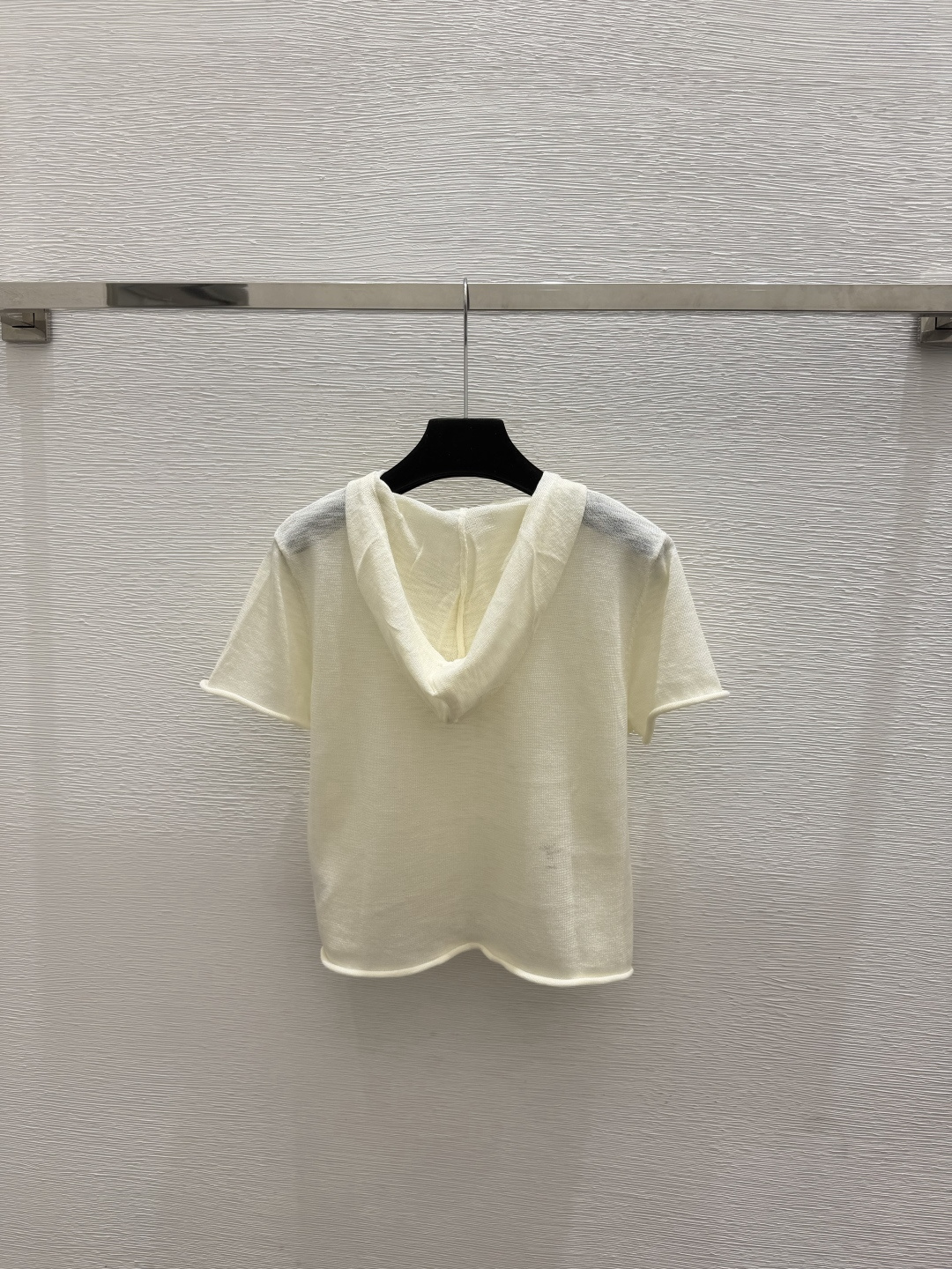 🆕D家🆕  春夏新款 纯色简约连帽针织短袖颜色：白色 蓝色尺码：36.38.40