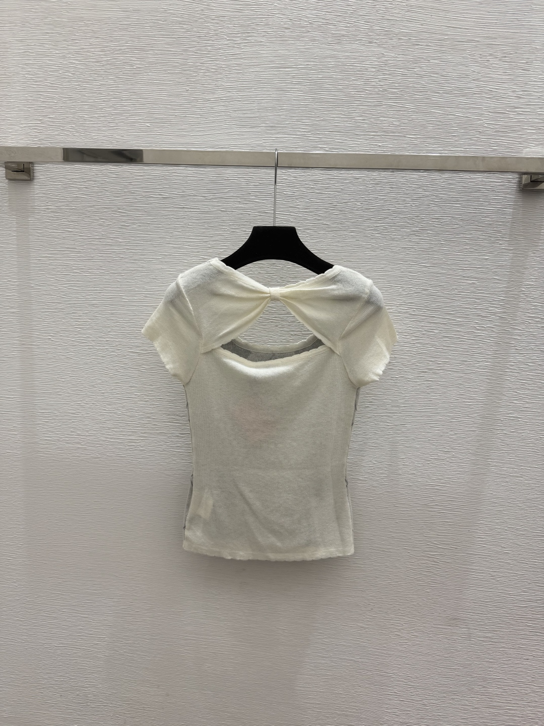 🆕M家🆕  春夏新款 撞色菱格圆领针织短袖颜色：白色 蓝色 黑色尺码：36.38.40