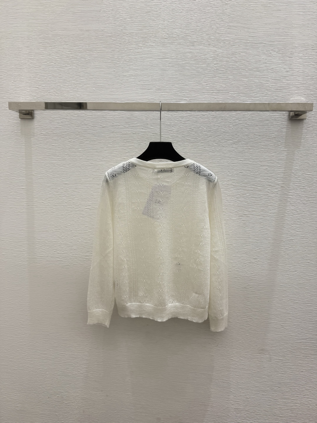 🆕D家🆕  春夏新款 纯色简约圆领针织长袖开衫颜色：白色 灰色尺码：36.38.40