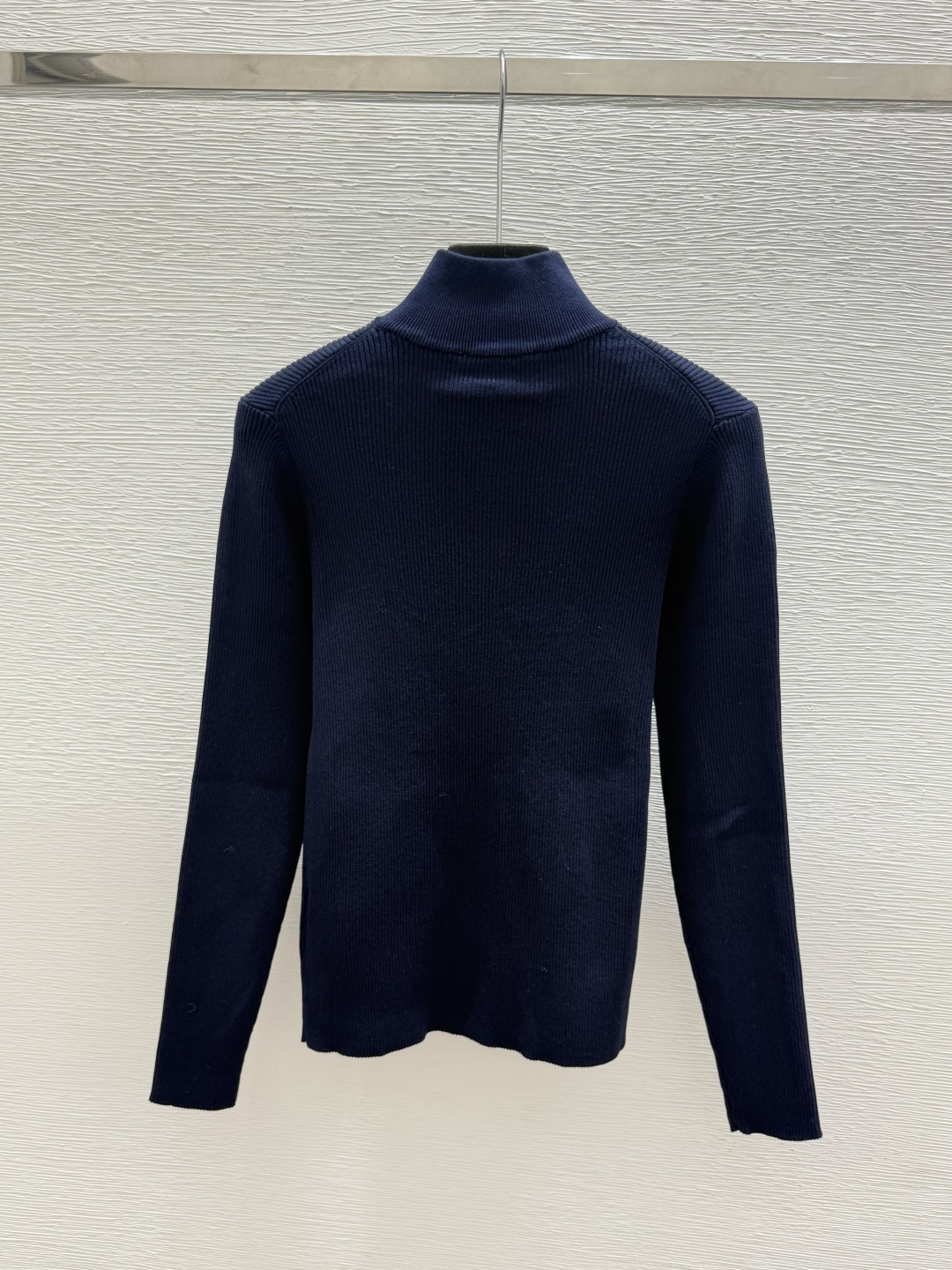 🆕M家🆕  早秋新款  纯色简约高领针织长袖开衫 颜色：宝蓝 尺码：36.38.40
