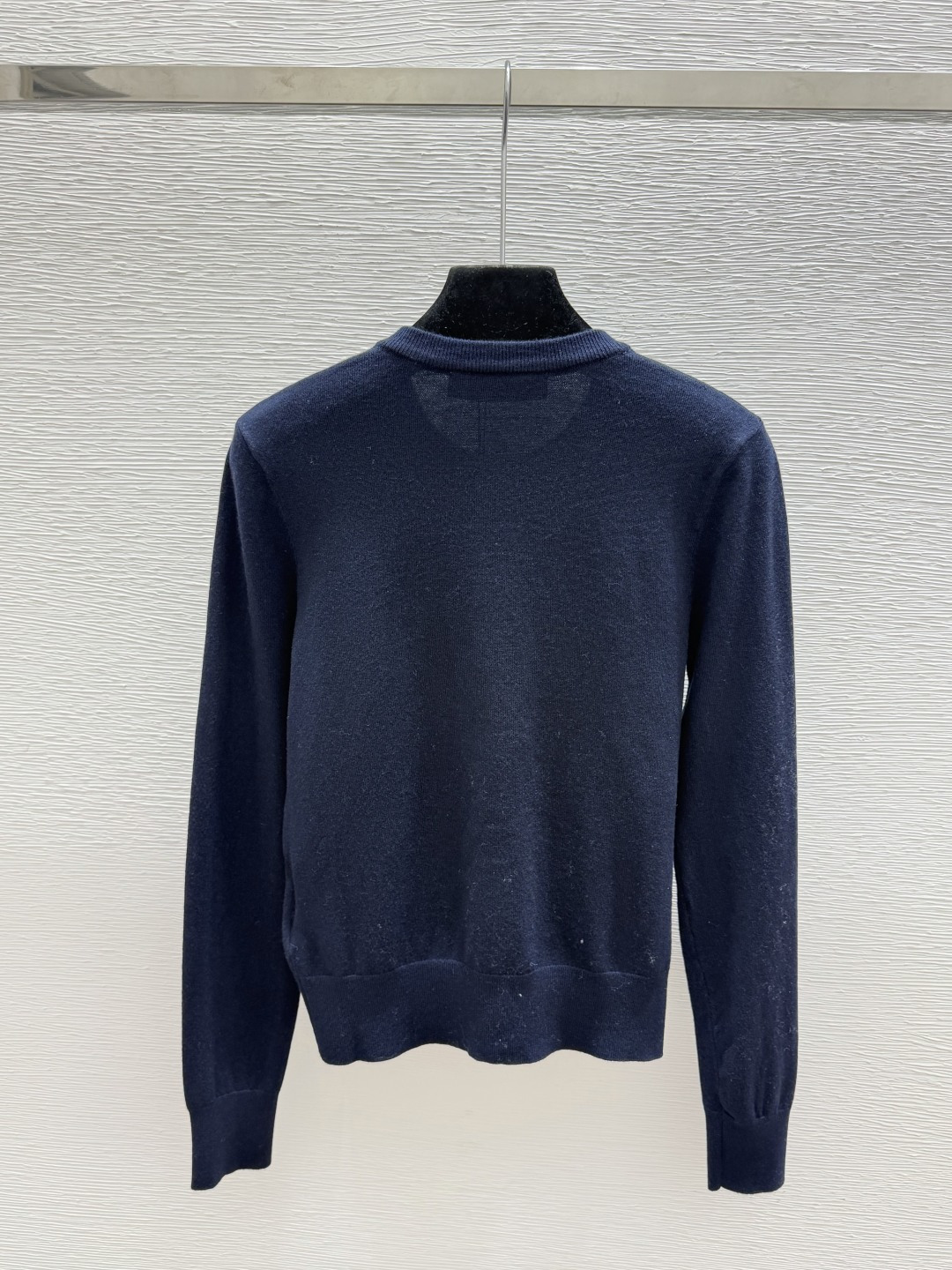 🆕VA家🆕  早秋新款 撞色蝴蝶结圆领针织长袖开衫 颜色：宝蓝 尺码：36.38.40
