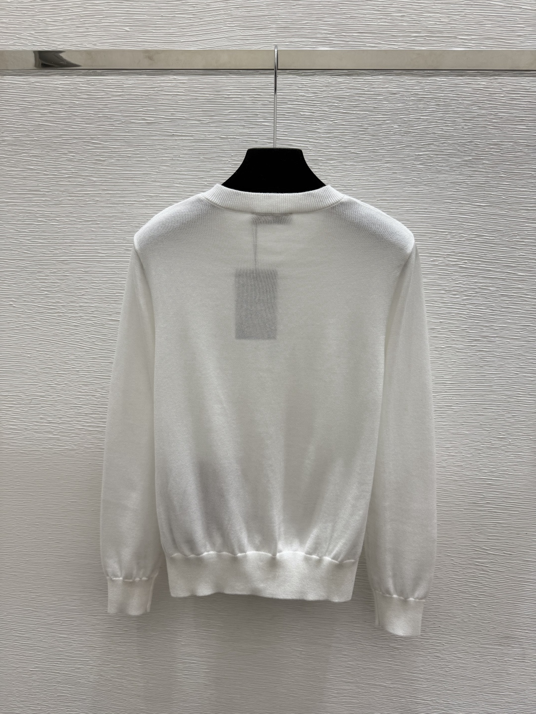 🆕ER家🆕  早秋新款 撞色狐狸圆领针织长袖开衫 颜色：白色 燕麦 宝蓝 尺码：36.38.40