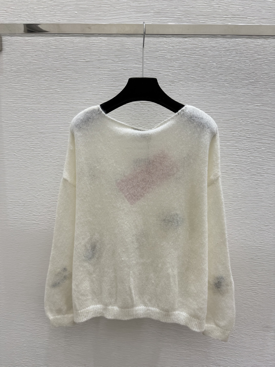 🆕M家🆕  早秋新款 撞色花卉针织长袖 颜色：白色 尺码：36.38.40