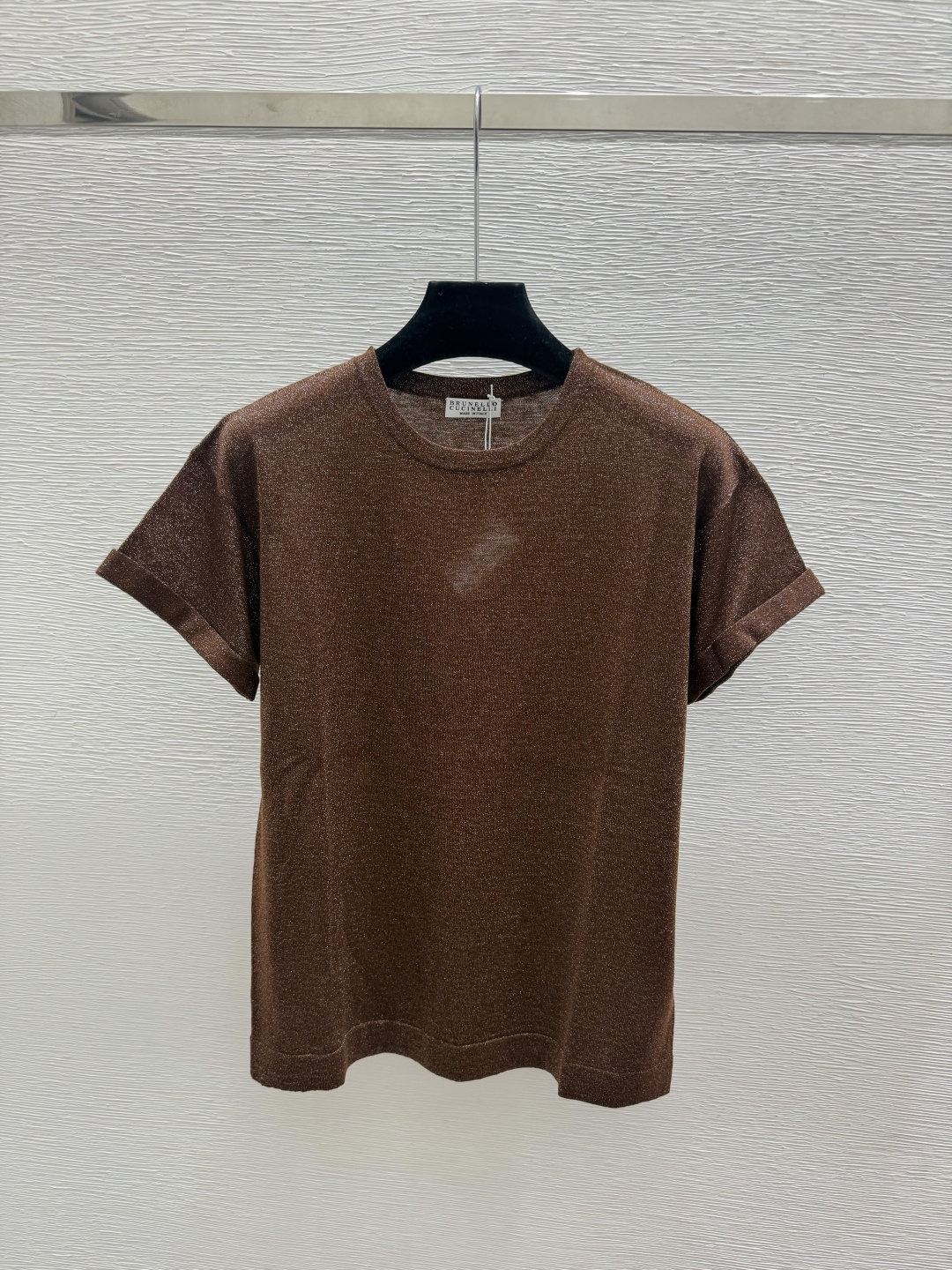 🆕BC家🆕  早秋新款  纯色简约圆领针织短袖 颜色：灰色 咖啡 宝蓝 尺码：36.38.40