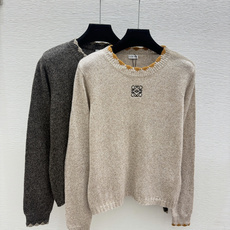🆕LO家🆕 早秋新款 撞色简约圆领针织长袖 颜色:杏色 咖啡 尺码:36.38.40 🆕LO家🆕 早秋新款 撞色简约圆领针织长袖 颜色:杏色 咖啡 尺码:36.38.40
