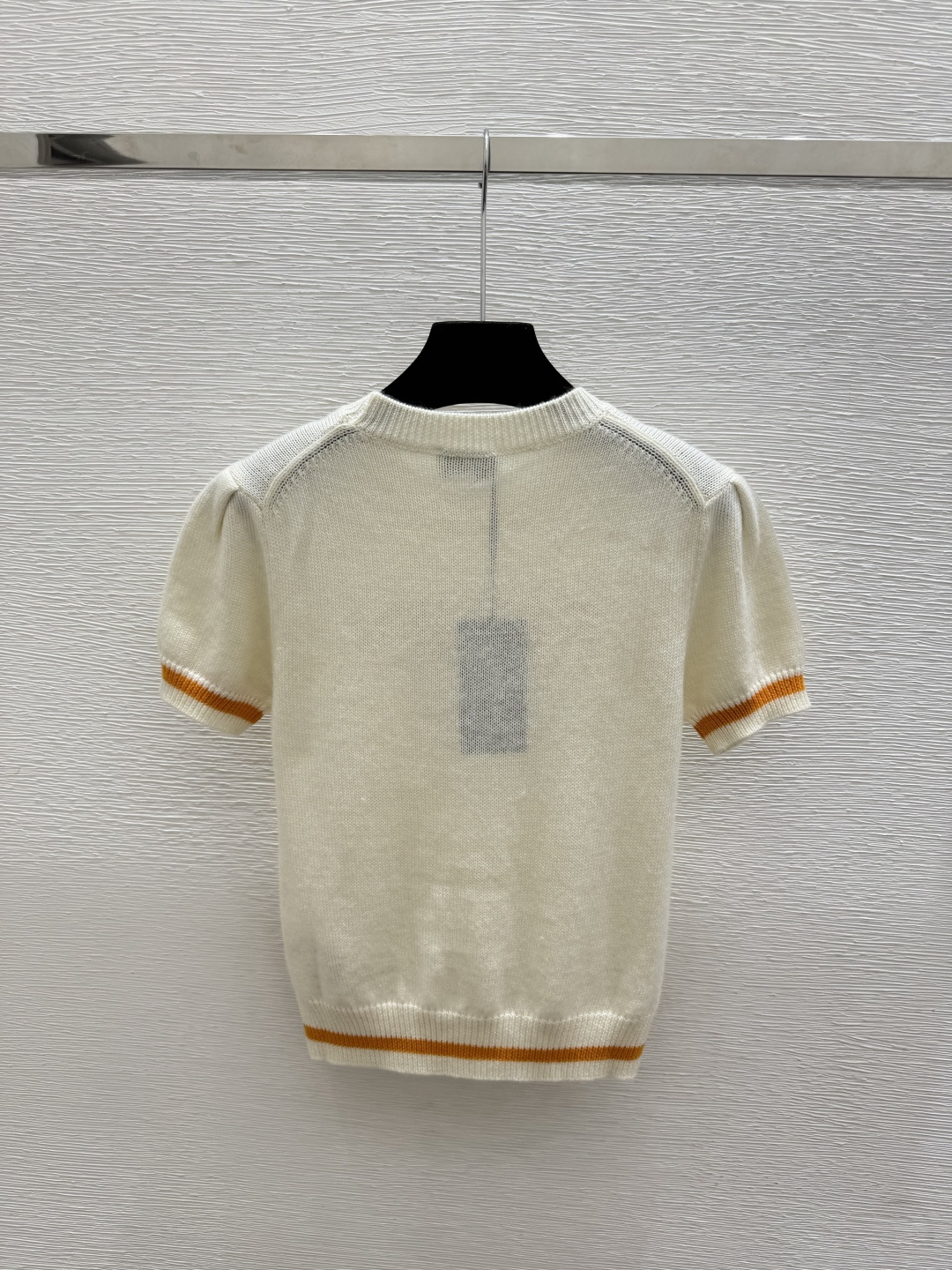 🆕F家🆕  早秋新款  撞色字母圆领针织短袖 颜色：紫色 橘色 尺码：36.38.40      