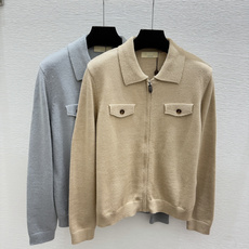 🆕LP家🆕 早秋新款 纯色简约翻领针织长袖开衫 颜色:卡其 灰色 尺码:36.38.40 🆕LP家🆕 早秋新款 纯色简约翻领针织长袖开衫 颜色:卡其 灰色 尺码:36.38.40