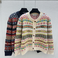 🆕M家🆕 早秋新款 撞色条纹圆领针织长袖开衫 颜色:杏色 宝蓝 尺码:36.38.40 🆕M家🆕 早秋新款 撞色条纹圆领针织长袖开衫 颜色:杏色 宝蓝 尺码:36.38.40