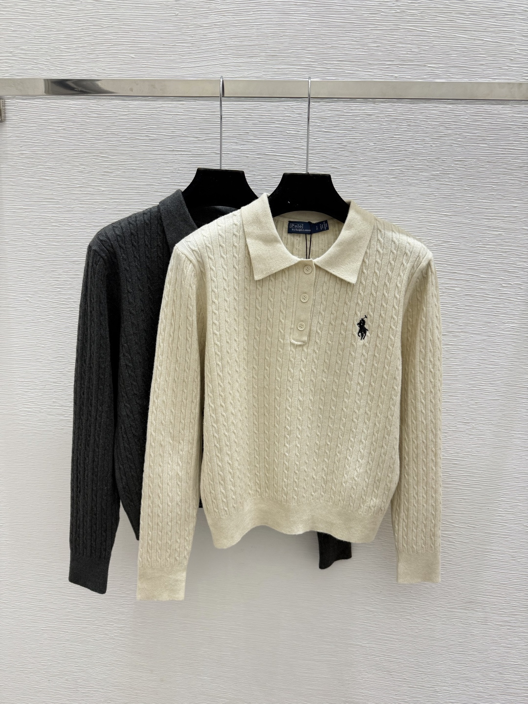套🆕PO家🆕  早秋新款  纯色简约针织套装 颜色：杏色 灰色 尺码：36.38.40      