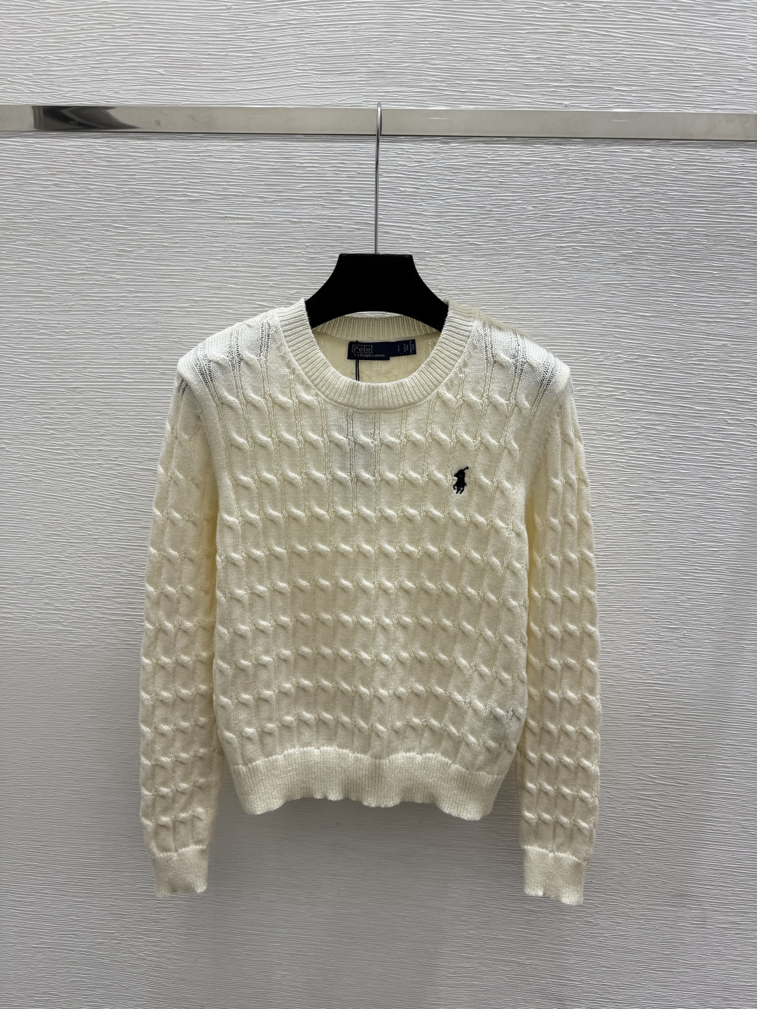 🆕PO家🆕  早秋新款  纯色简约圆领针织长袖 颜色：白色 宝蓝 尺码：36.38.40      
