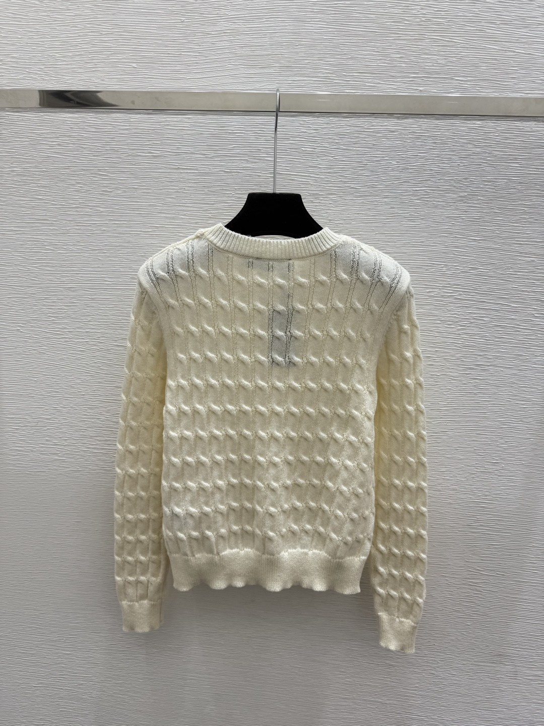 🆕PO家🆕  早秋新款  纯色简约圆领针织长袖 颜色：白色 宝蓝 尺码：36.38.40      