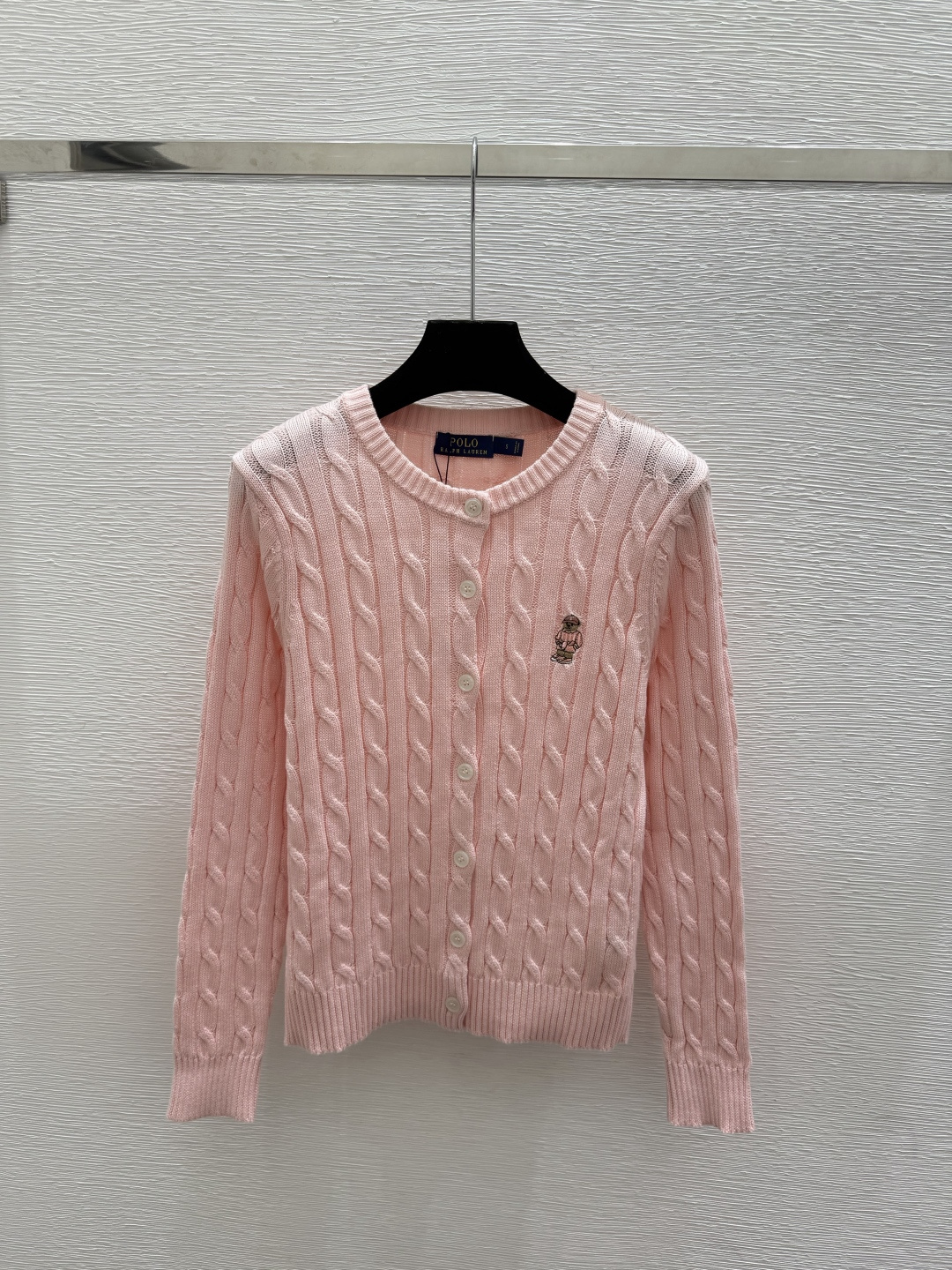 🆕PO家🆕  早秋新款  纯色简约圆领针织长袖开衫 颜色：白色 粉色 宝蓝 尺码：36.38.40      