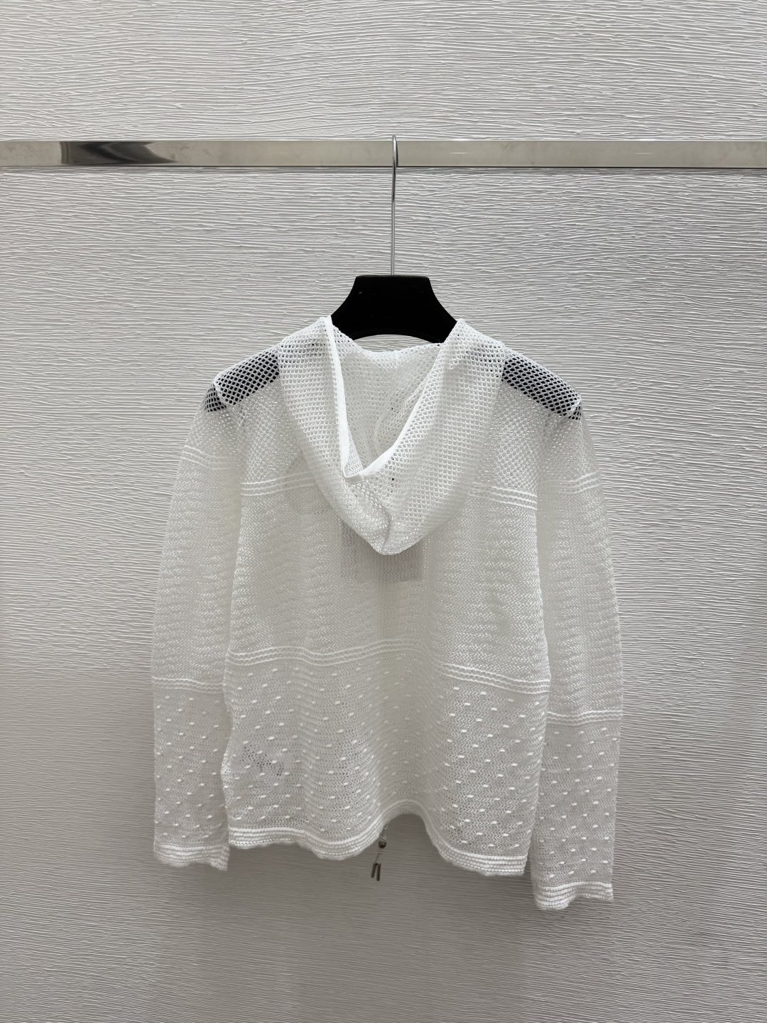 🆕D家🆕  早秋新款  纯色连帽针织长袖开衫 颜色：白色 粉色 尺码：36.38.40      