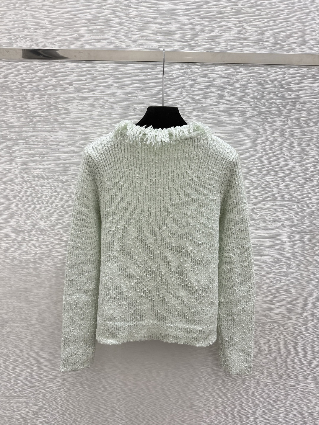 🆕CH家🆕  早秋新款  纯色简约圆领针织长袖开衫 颜色：绿色 尺码：36.38.40      