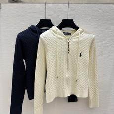 🆕PO家🆕 早秋新款 纯色简约连帽针织长袖开衫 颜色:杏色 宝蓝 尺码:36.38.40 🆕PO家🆕 早秋新款 纯色简约连帽针织长袖开衫 颜色:杏色 宝蓝 尺码:36.38.40