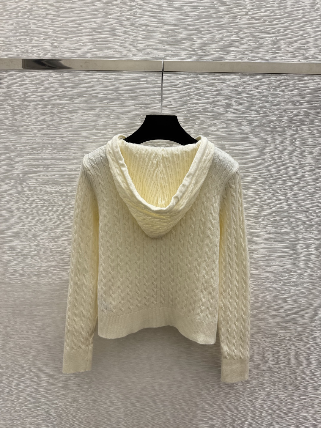 🆕PO家🆕  早秋新款  纯色简约连帽针织长袖开衫 颜色：杏色 宝蓝 尺码：36.38.40      