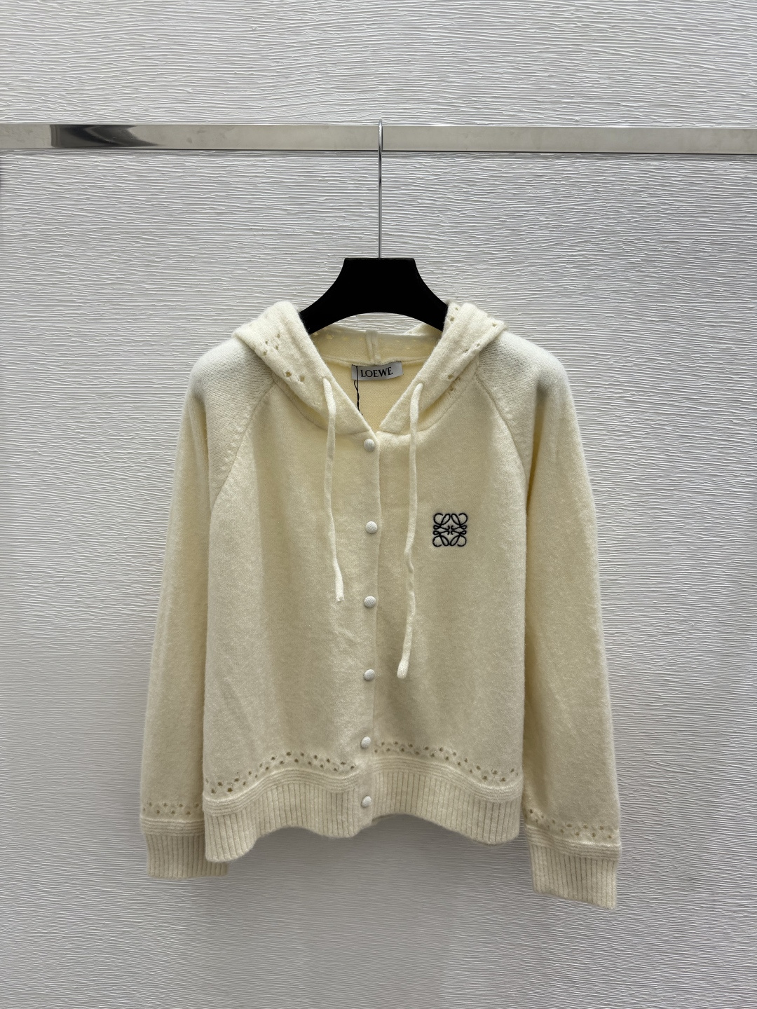 🆕LO家🆕  早秋新款  纯色简约连帽针织长袖开衫 颜色：杏色 灰色 尺码：36.38.40      