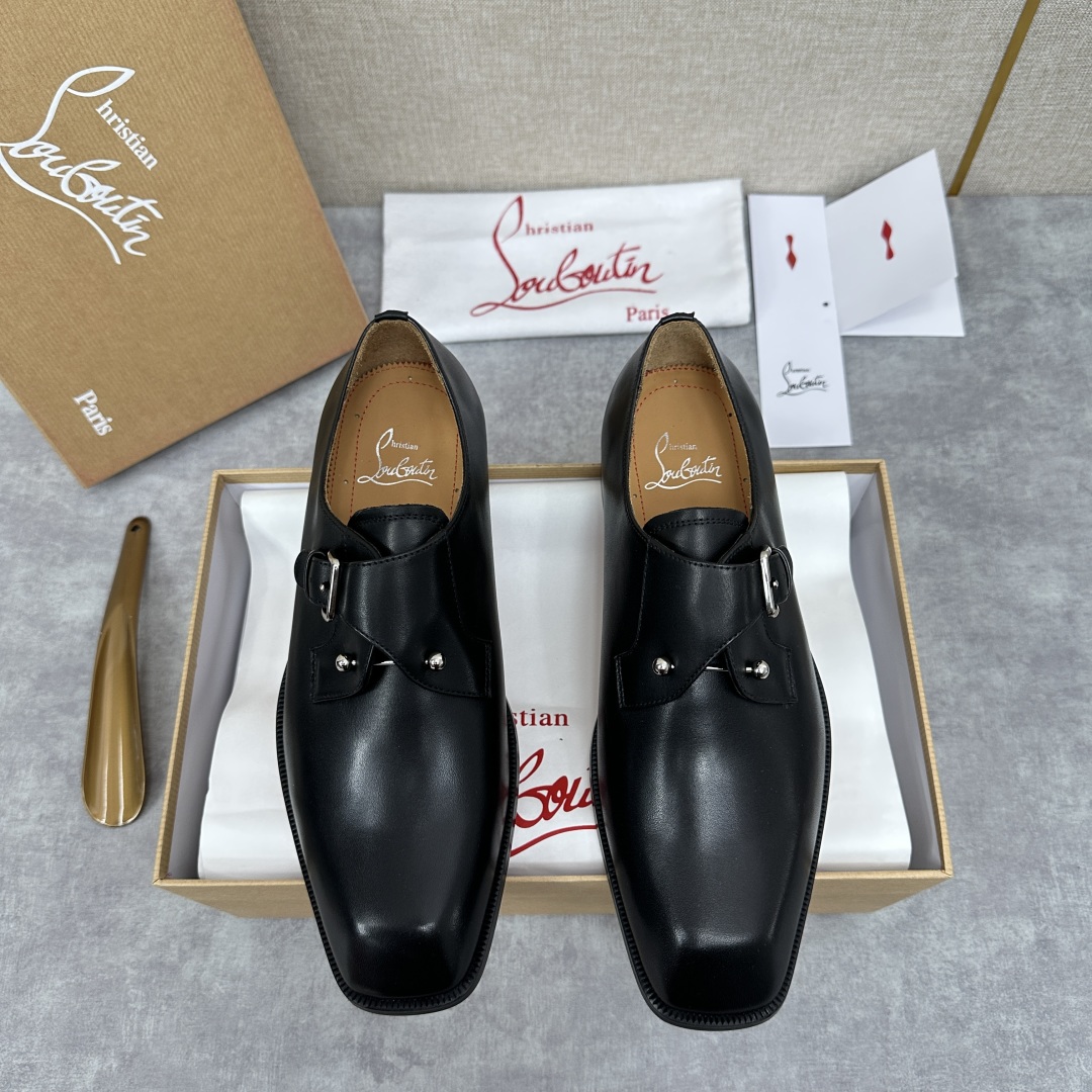 💋💍 CL 新品正装鞋皮鞋  Christia*  Loubouti*  红底鞋  GREGGO 男士牛