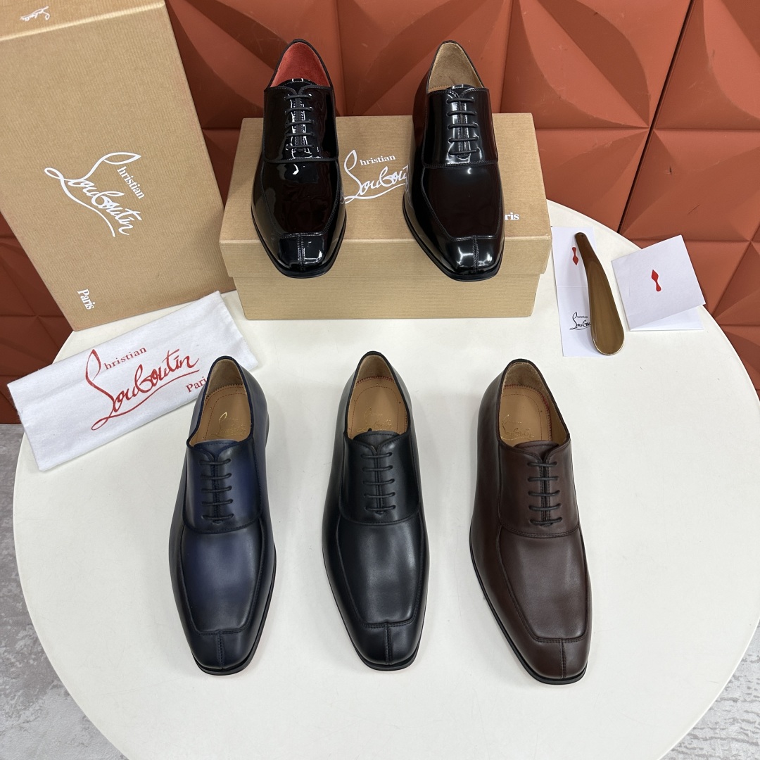 💋💍 CL 新品正装鞋皮鞋  Christia*  Loubouti*  红底鞋  GREGGO 男士牛