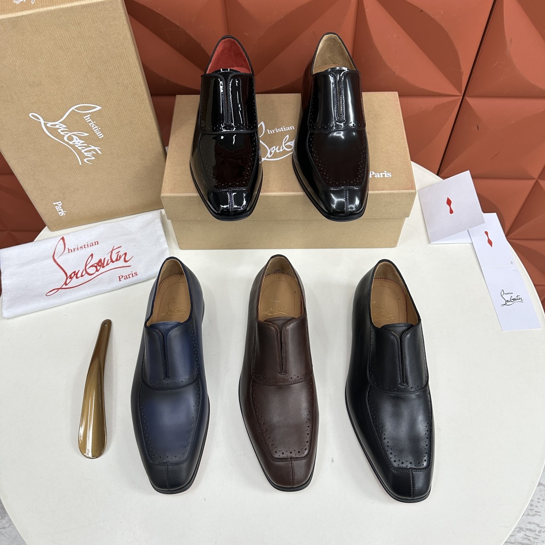💋💍 CL 新品正装鞋皮鞋  Christia*  Loubouti*  红底鞋  GREGGO 男士牛