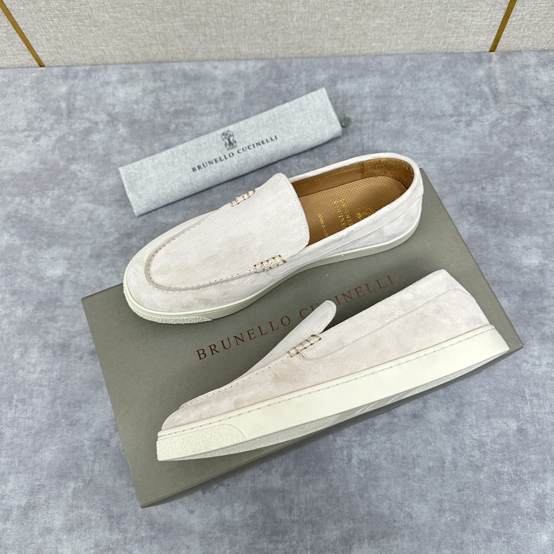 💋💍BC家新品上架  Brunello Cucinell*  牛皮经典乐福鞋  磨砂竖条纹牛皮打造  背