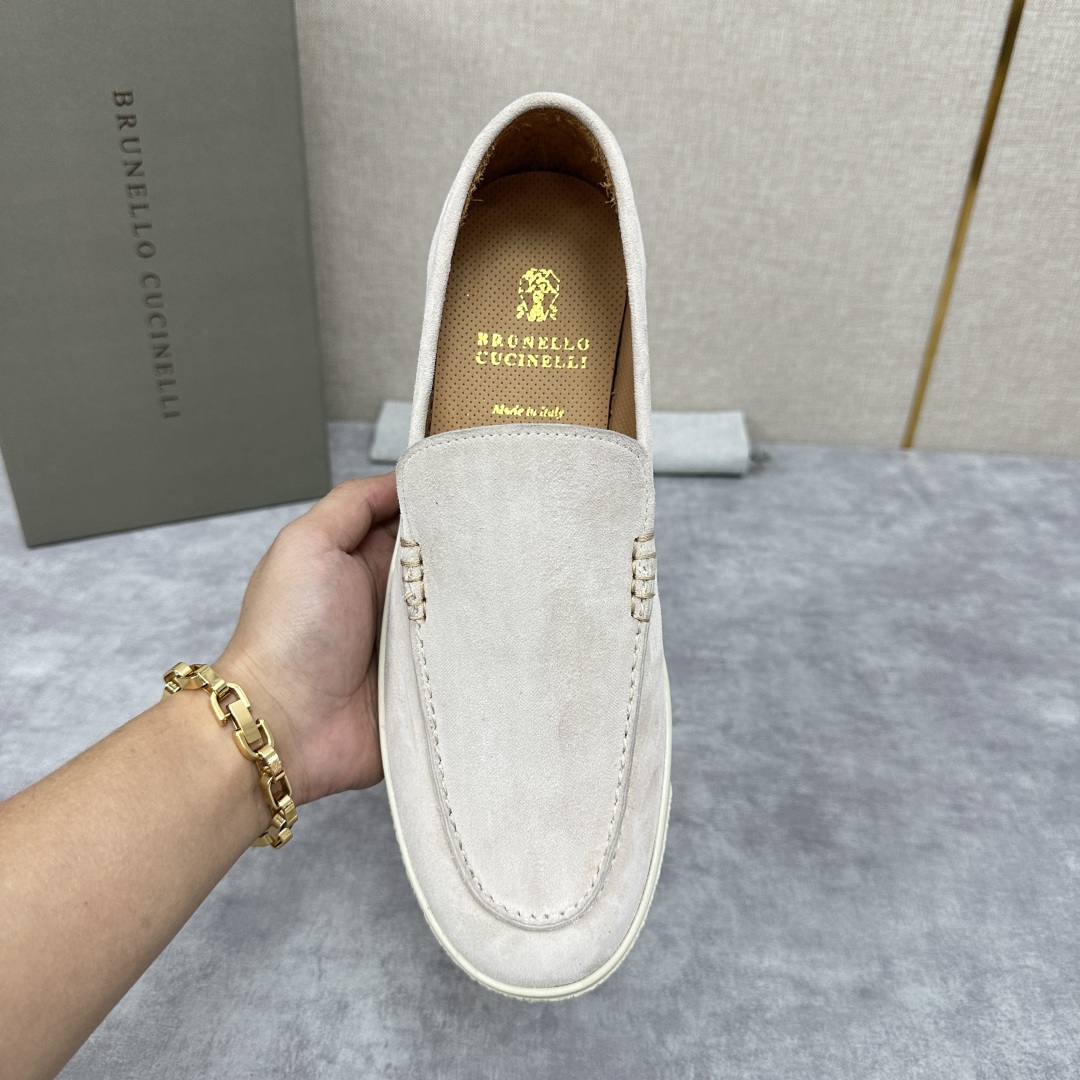 💋💍BC家新品上架  Brunello Cucinell*  牛皮经典乐福鞋  磨砂竖条纹牛皮打造  背