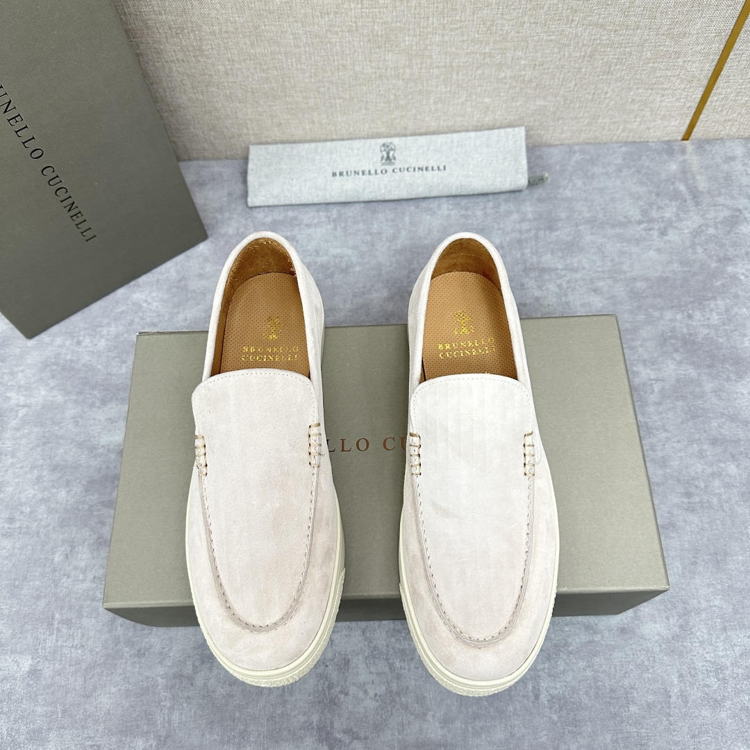 💋💍BC家新品上架  Brunello Cucinell*  牛皮经典乐福鞋  磨砂竖条纹牛皮打造  背