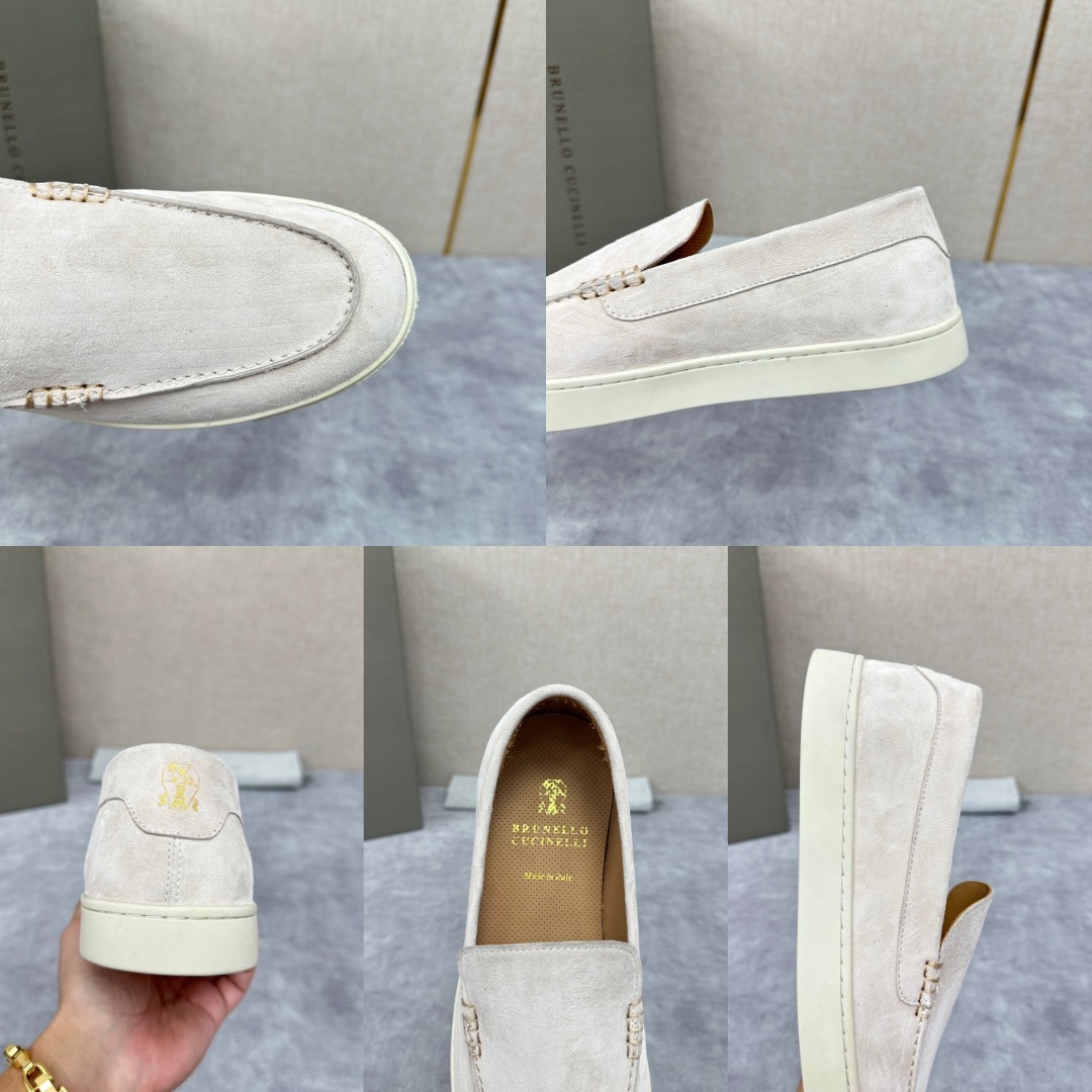 💋💍BC家新品上架  Brunello Cucinell*  牛皮经典乐福鞋  磨砂竖条纹牛皮打造  背