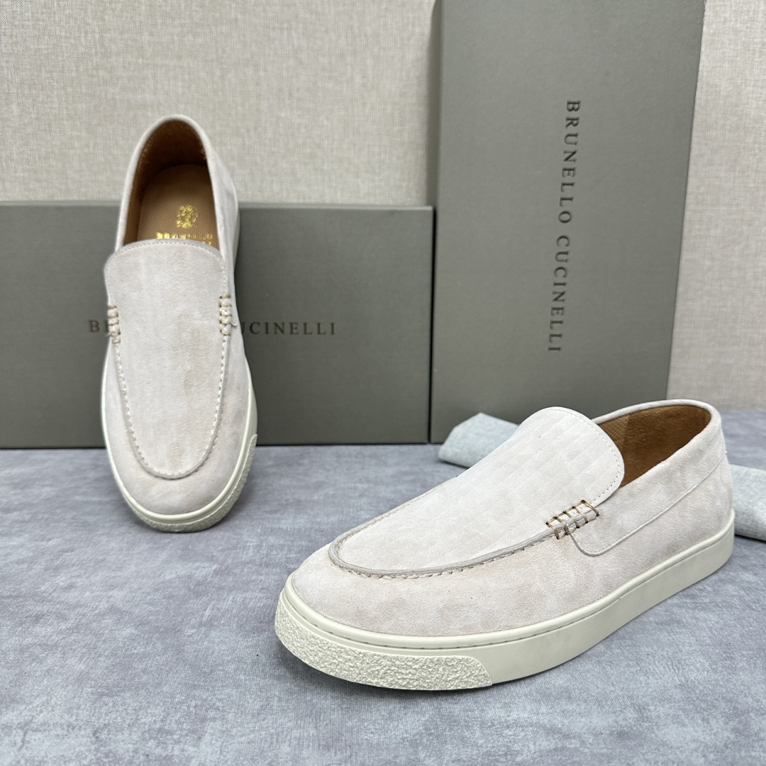 💋💍BC家新品上架  Brunello Cucinell*  牛皮经典乐福鞋  磨砂竖条纹牛皮打造  背