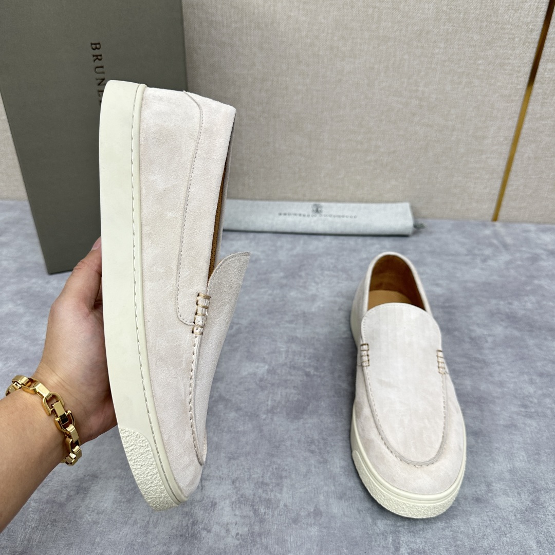💋💍BC家新品上架  Brunello Cucinell*  牛皮经典乐福鞋  磨砂竖条纹牛皮打造  背