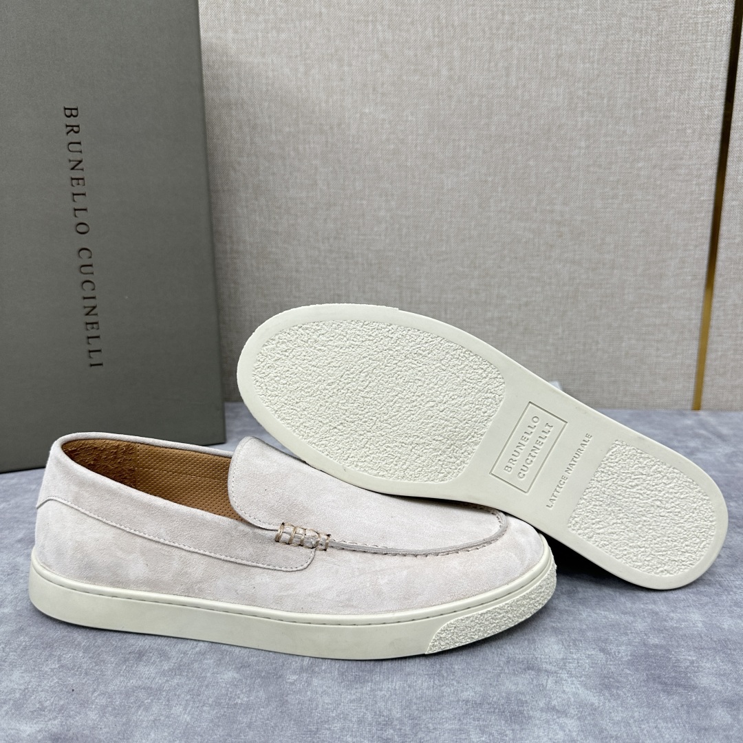 💋💍BC家新品上架  Brunello Cucinell*  牛皮经典乐福鞋  磨砂竖条纹牛皮打造  背