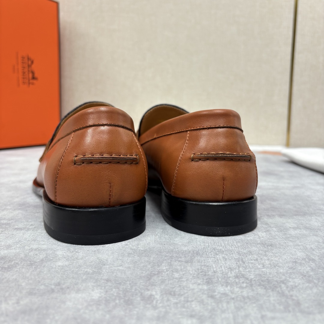 💋💍 H家 爱马-仕 Herme* 新品Destin 牛仔乐福鞋 官方 14,400 新款男士