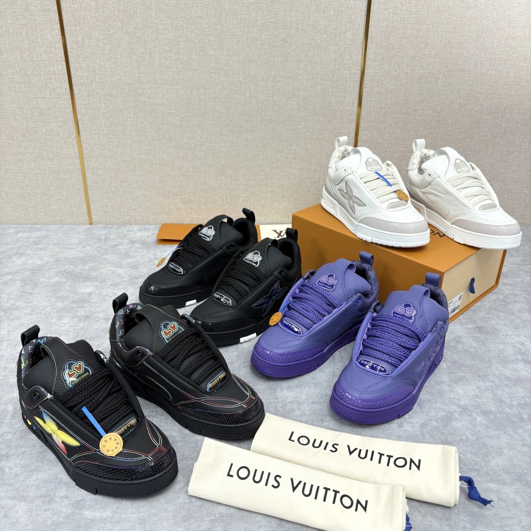 💋💍L家新品 SKATE 复古运动鞋面包鞋 官方 11,100 本款 L*V Skate 运动鞋