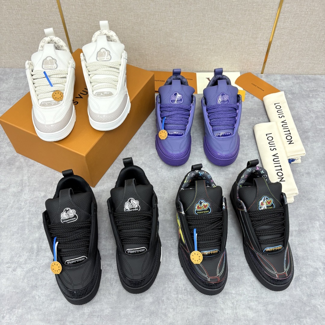 💋💍L家新品 SKATE 复古运动鞋面包鞋 官方 11,100 本款 L*V Skate 运动鞋