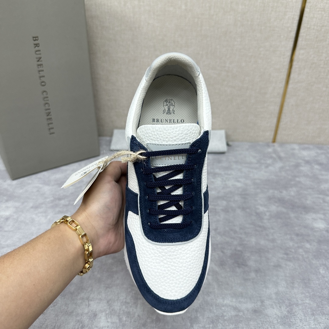 💋💍BC新品 Brunello Cucinell* 牛皮拼接低帮运动鞋 官方 8.600 新材料