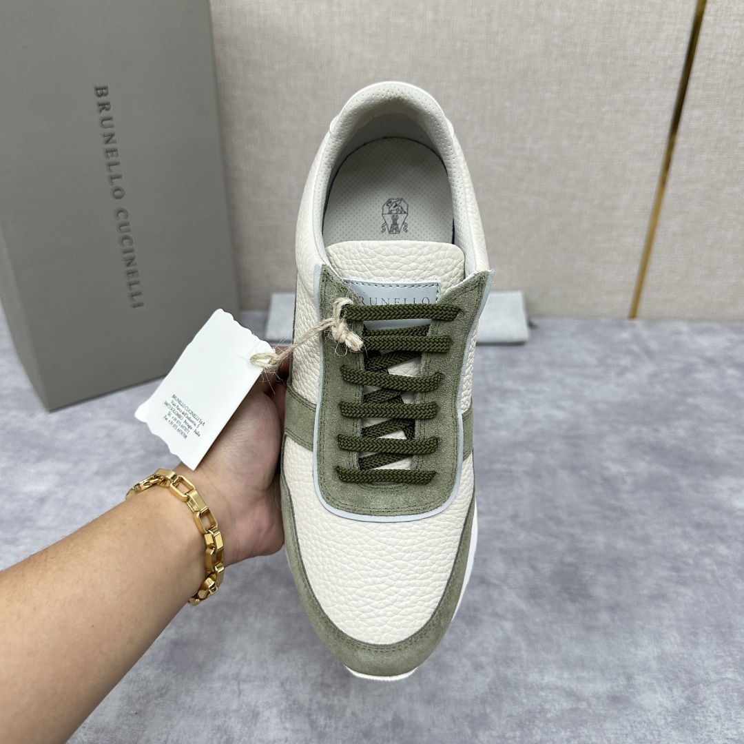 💋💍BC新品 Brunello Cucinell* 牛皮拼接低帮运动鞋 官方 8.600 新材料