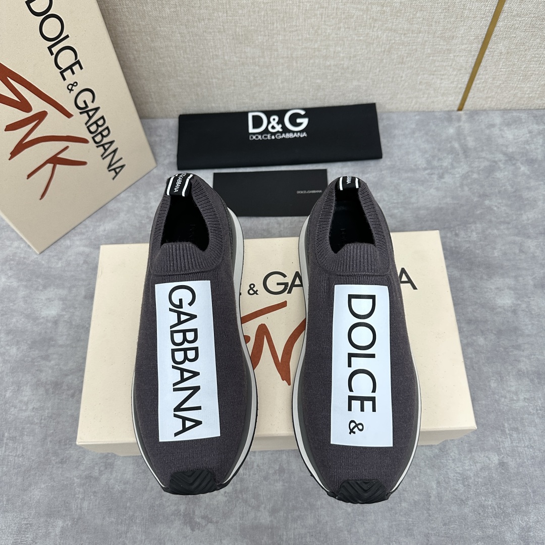 💋💍DG 家新品   Dolce &Gabban*  杜嘉～班纳  Cushion 运动乐福鞋，飞织印花
