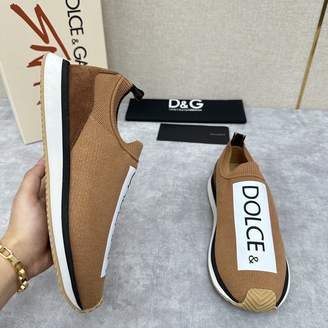 💋💍DG 家新品   Dolce &Gabban*  杜嘉～班纳  Cushion 运动乐福鞋，飞织印花